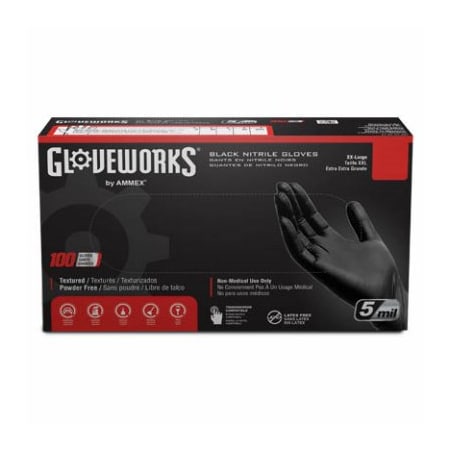 100CT LG BLK Nitr Glove